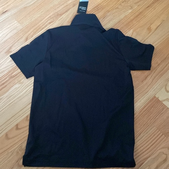 NWT Travis Mathew Oceanside Polo Shirt Mens M Black Intuit Logo Golf - Picture 2 of 13